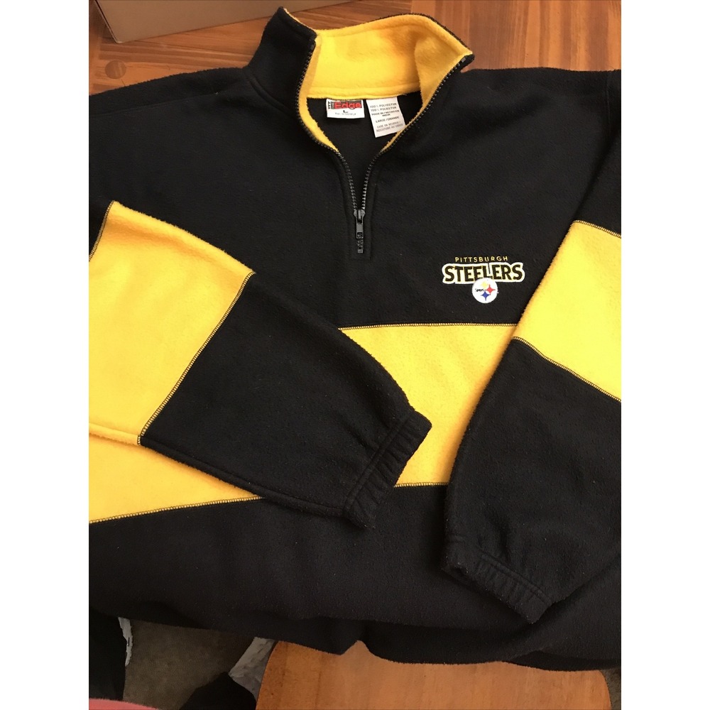 The Edge Large Pittsburgh Steelers Fleece Pullover Elastic Bottom
